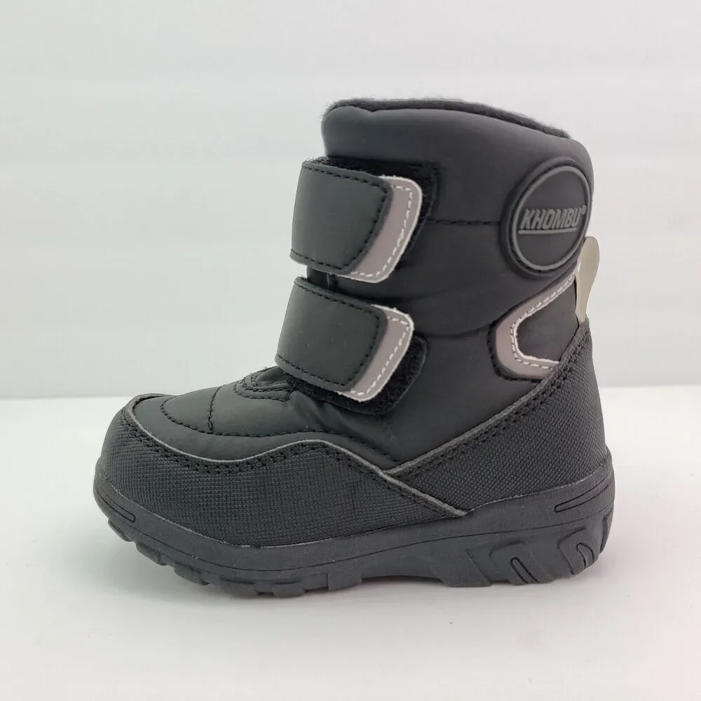 Khombu Neek 2 Baby Toddler Size 5 Black PullOn Waterproof Warm Winter Snow Boots